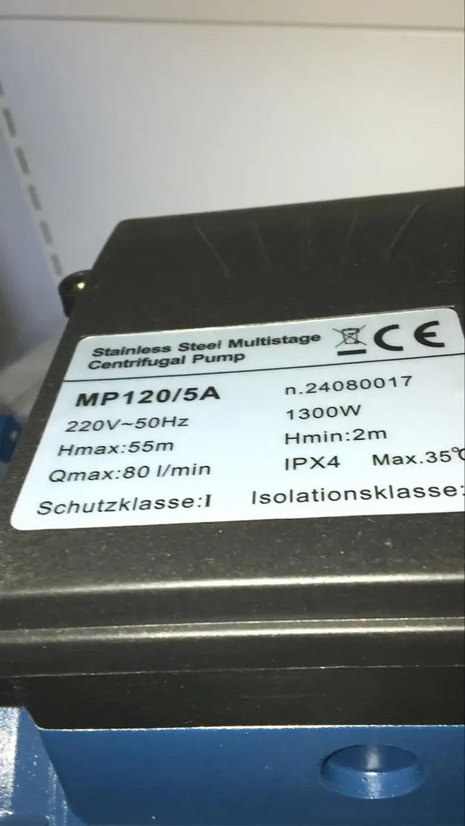 Bomba Autocebante de Acero Inoxidable 1 HP Monofásica