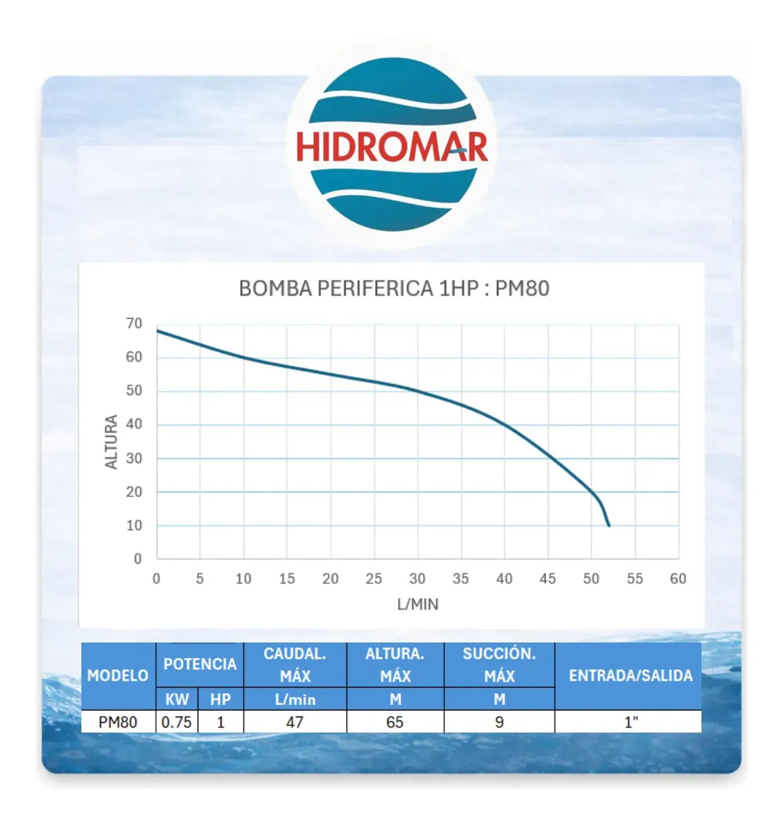 Bomba Periférica 1 HP Monofásica