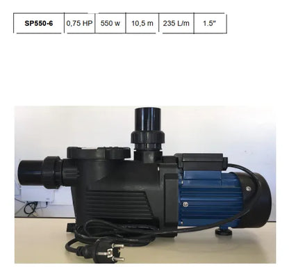 Electrobomba Para Piscina 0,75 Hp - Laswim Hidromar