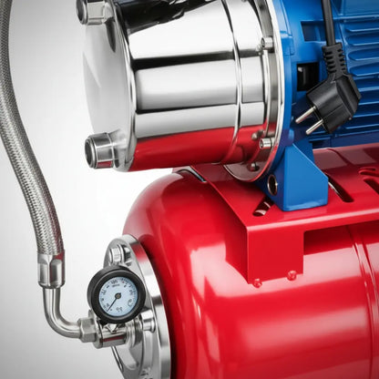 Bomba Centrífuga de Acero de 1 HP + Tanque Hidroneumático