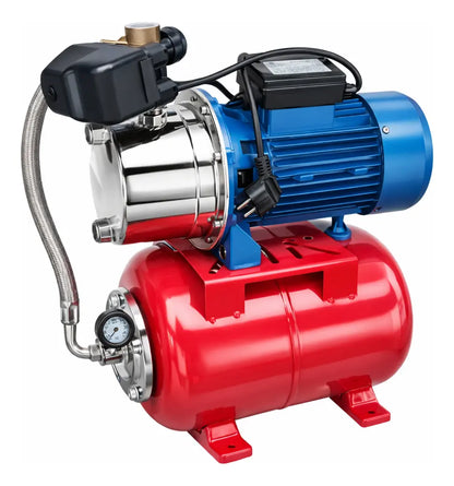 Bomba Centrífuga de Acero de 1 HP + Tanque Hidroneumático
