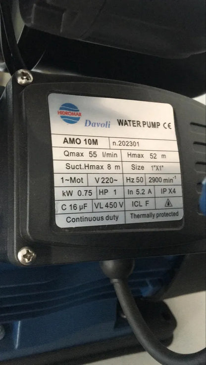 Bomba Presurizadora Autocebante Automática 1,1 Hp - Hidromar