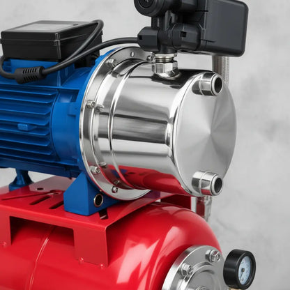 Bomba Centrífuga de Acero de 1 HP + Tanque Hidroneumático