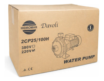 Bomba Centrífuga Presión Doble Rotor 1.2 HP Trifásica 220 V